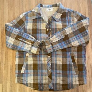 Men's Insulated Flannel Shirt - Blue and Brown